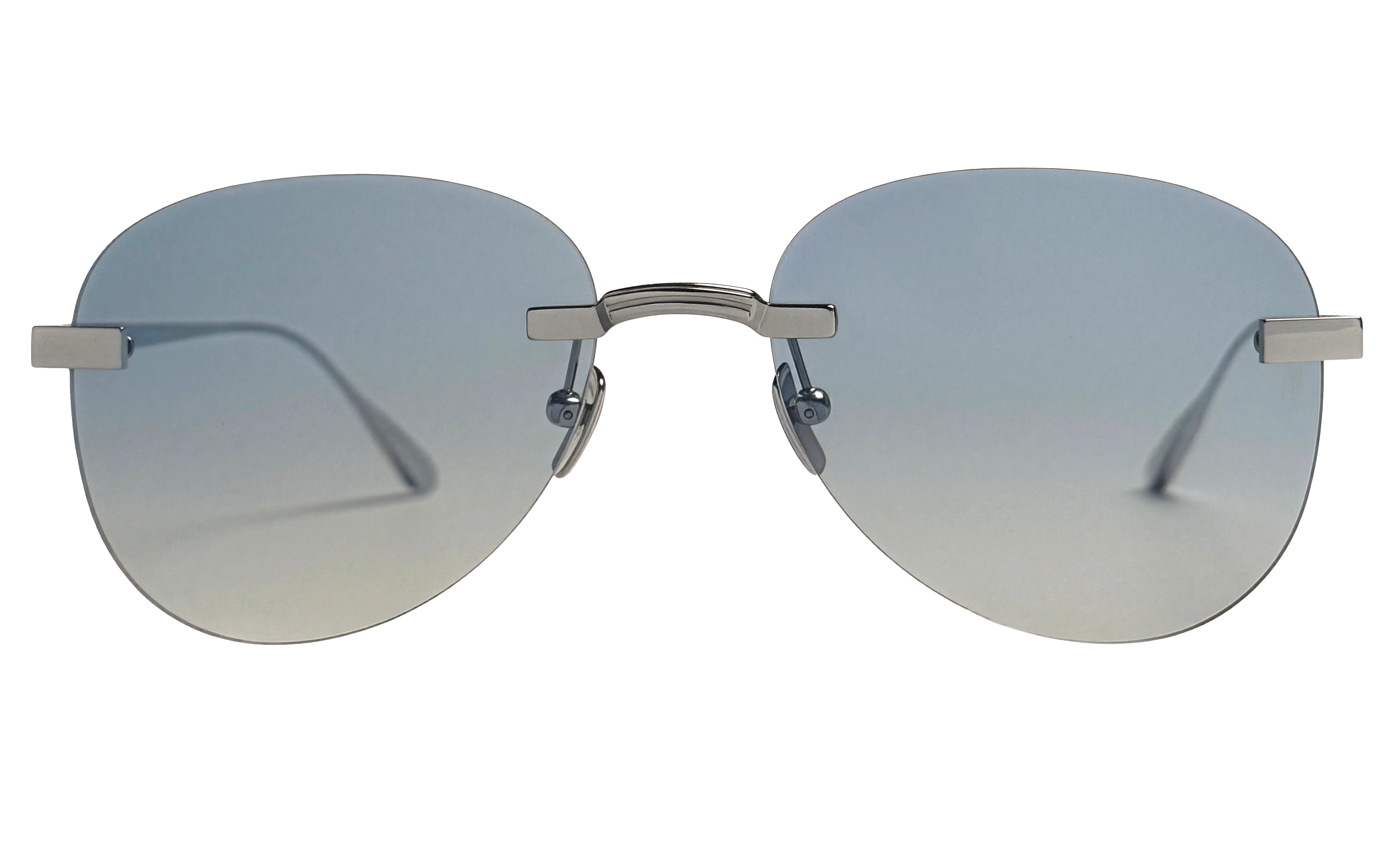 Titanium Silver Frame Blue Lens Sunglasses with Carl Zeiss Vision™