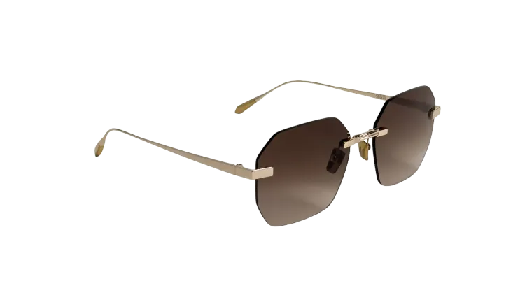 Titanium Gold Frame Brown Lens Sunglasses with Carl Zeiss Vision™