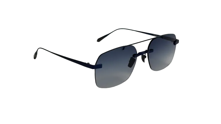 Titanium Blue Frame Blue Lens Sunglasses with Carl Zeiss Vision™ 