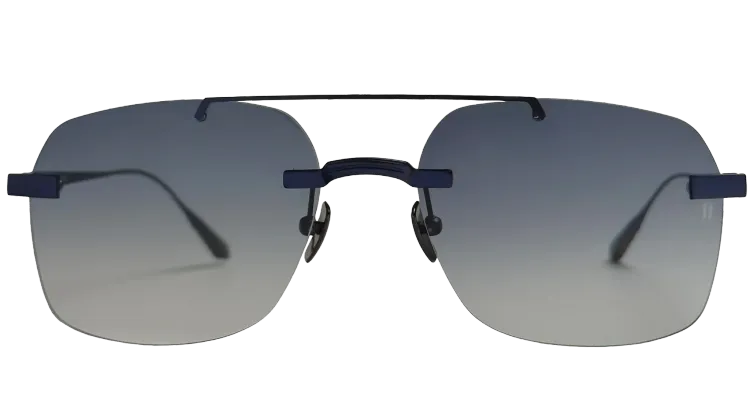 Titanium Blue Frame Blue Lens Sunglasses with Carl Zeiss Vision™ 