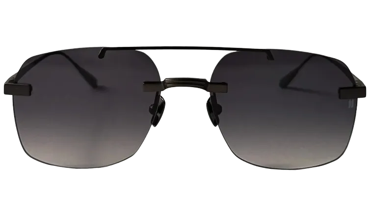 Titanium Black Frame Gray Lens Sunglasses with Carl Zeiss Vision™