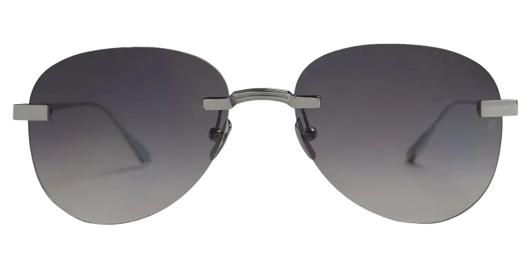Titanium Silver Frame Grey Lens Sunglasses with Carl Zeiss Vision™