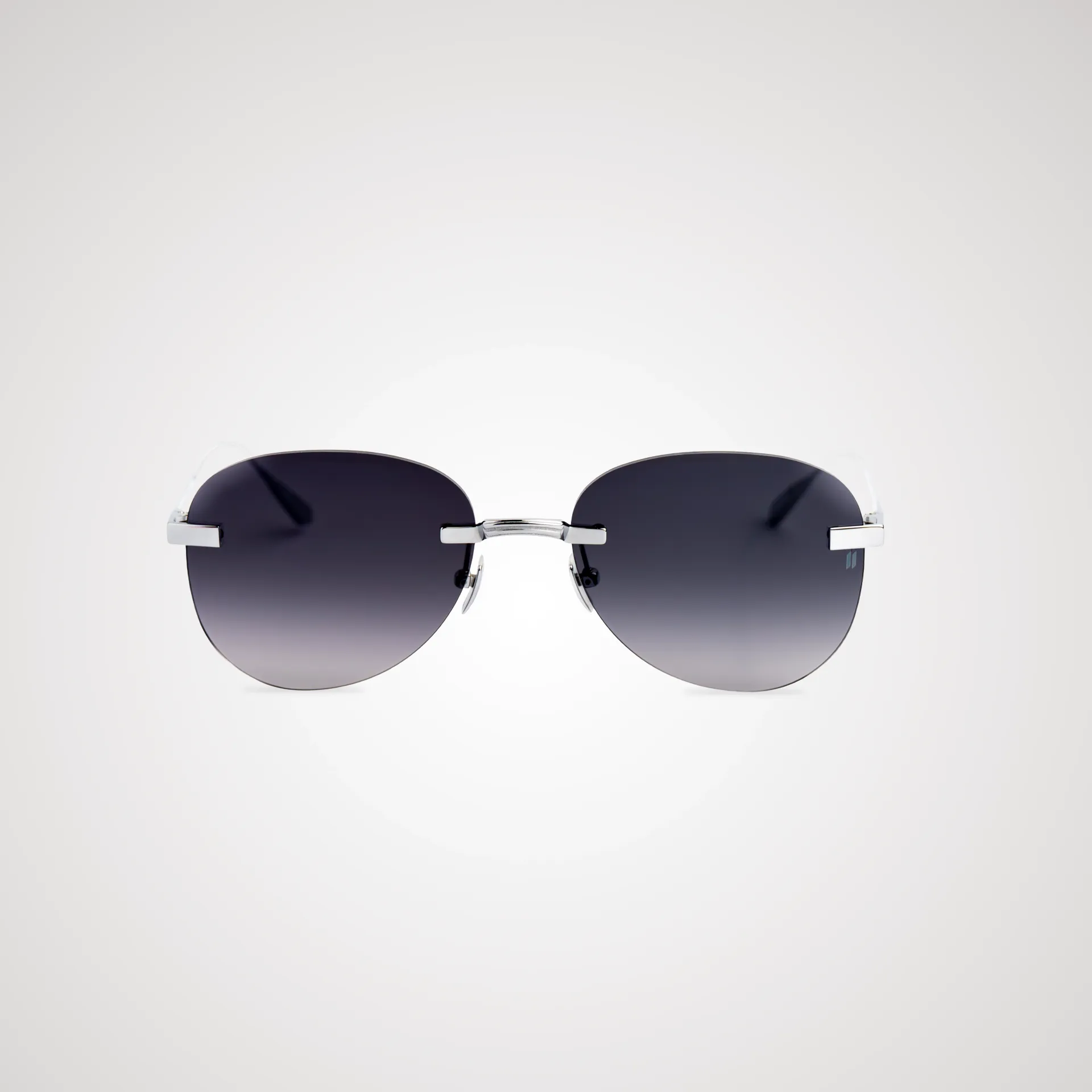 Titanium Silver Frame Grey Lens Sunglasses with Carl Zeiss Vision